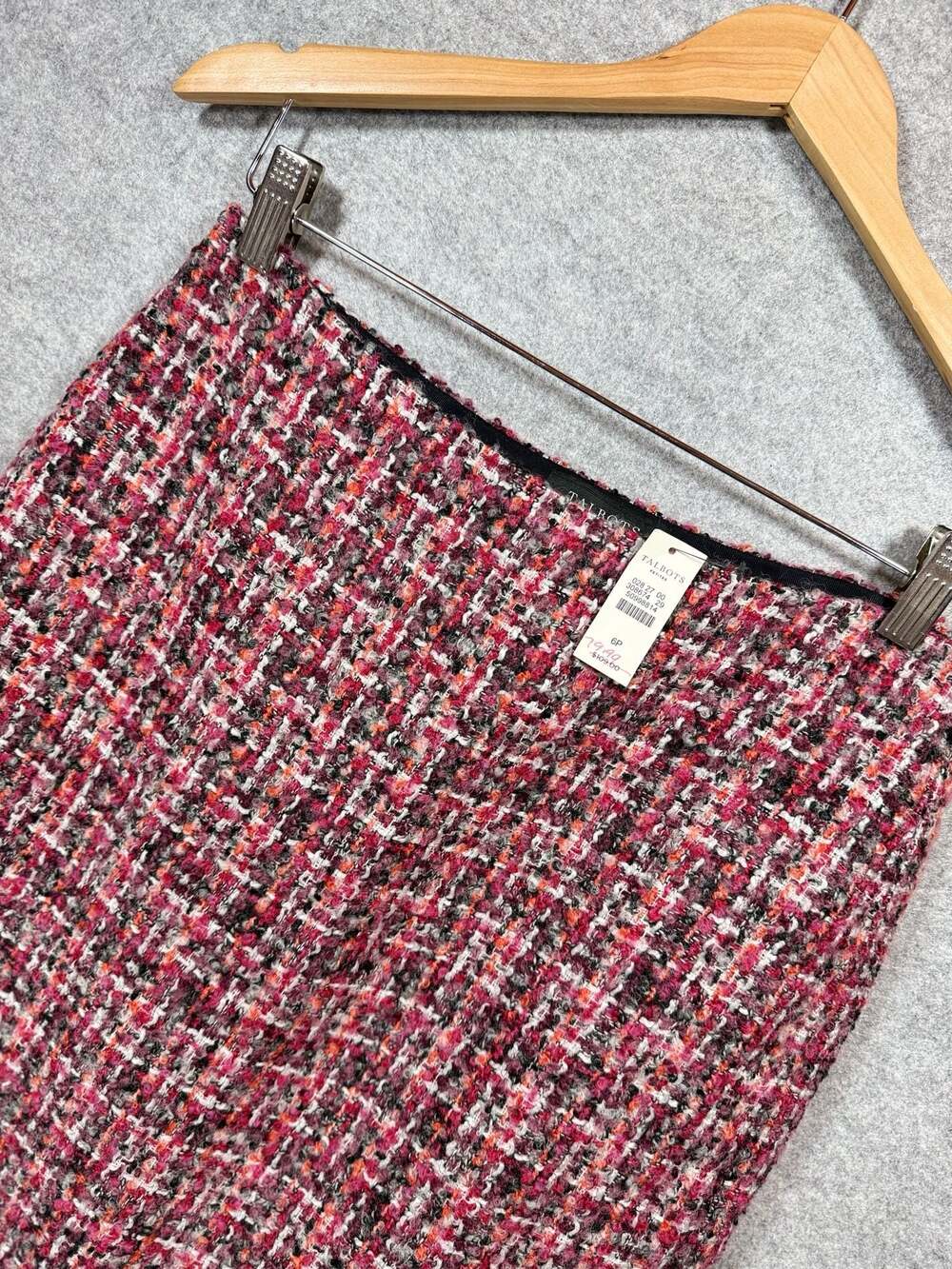Talbots Petites Tweed Fringe Mini Skirt Size 6P
